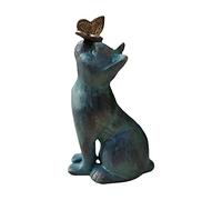 Yelschwa Home Garden Statue Cute Cat And Butterfly Curiosity Butterfly Stuck On Cat Nose Sculpture Fairy Art Yard Decoratenatural Resin Miniature Home Office Ornaments Housewarming Gifts (1 PCS)
