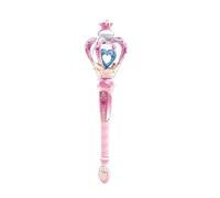 Yelschwa Magic Wand Heart Shaped Princess Glowing Magic Wand Toy With Light Sound Cane Rotating Light Flashing Toy For Girls Wands Birthday Children's Day Gifts Party Supplies (Pink)