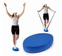 Yelschwa Oval Foam Balance Pads Stable Fitness Exercise Pad Portable Gymnastics Trainer Board Thermoplastic Elastomer Non-Slip Perfect for Physical Therapy Pilates Strength Training Blue (Blue)