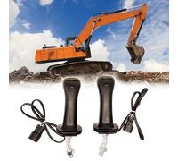YELUBAARKE Excavator Joystic Handles,2Pcs 3 Button Excavator Joystick Levers 6Pin Aluminum Alloy for Doosan Daewoo DH DX 150 215 220 225 300 370-9C