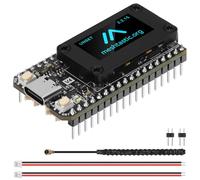 YELUFT 1 Pack Pre-Soldered ESP32 LoRa V4 Development Board with 915MHz LoRa Antenna, Integrated WiFi Bluetooth SX1262 0.96-inch OLED Display Type C Interface for Meshtastic Arduino