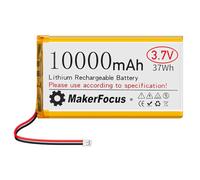 YELUFT 1pcs 3.7V 10000mAh Lithium Polymer Battery 1S LiPo Battery with Protection Board PH2.0 Plug for Raspberry Pi UPS and Other
