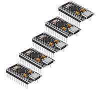 YELUFT 5pcs Pre-Soldered Pro Micro ATmega32U4 5V 16MHz Development Board Microcontroller USB C Interface Compatible with Arduino IDE