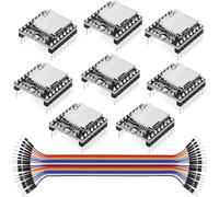 YELUFT 8pcs DFPlayer Mini MP3 Module Supports TF Card and U Disk Storage with Male to Male Du-pont Wire Compatible with Arduino Raspberry Pi ESP32
