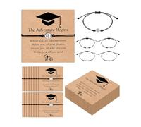 YELUWA 30 Pcs Graduation Gift, 2026 College Master Doctor High School Graduation Adjustable Bracelet The Adventure Begins Compass Bracelet for Classmate Friend Son Daughter Girls