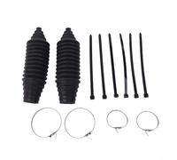 Yelvera 2pcs Inner Tie Rod Boot Kit Silicone Steering Rack Dust Cover with 6 Cable Ties and Locking Clips Compatible with Common Tie Rod Sizes for Automotive Repair