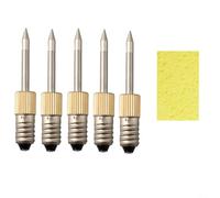 Yelvera 5pcs Replacement Soldering Iron Needle Tips With E10 Interface, Copper And Steel Construction For Anti-rust Performance, Suitable For Portable Outdoor Welding And Repair Work(TIP-B 5PCS)