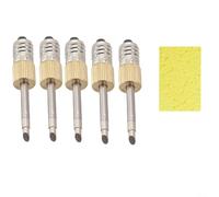 Yelvera 5pcs Replacement Soldering Iron Needle Tips With E10 Interface, Copper And Steel Construction For Anti-rust Performance, Suitable For Portable Outdoor Welding And Repair Work(TIP-C 5PCS)