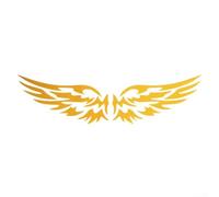 Yelvera Angel Wings Reflective Car Stickers Decor Motorcycle Auto Body Windshield(gold)
