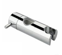 Yelvera Chrome Adjustable Shower Head Holder For Shower Slider Rail Bracket Fits 19 25mm Diameter Rails ABS Material Practical And Secure Shower Accessory(19mm)