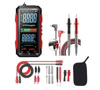 Yelvera Digital Multimeter True Rms Usb C Rechargeable 6000 Counts Ac Dc Voltage Current Capacitance Tester With Backlight And Torch Red(FS899L +16-in-1 cable+bag)