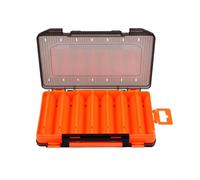 Yelvera Double Layer Portable Tackle Box For Fishing Lures Hooks And Small Accessories With Sturdy Buckles And Carry Handle For On-the-Water Use(orange)
