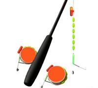 Yelvera Dual For Night Light Shrimp Fishing Rod Set, Automatic Bottom Finder For Freshwater, Glow-in-Dark Carbon Pole With Stainless Hook For Kids And Family(1.2 meters A)