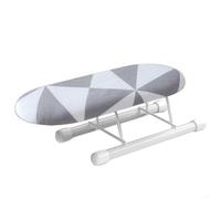 Yelvera Foldable Ironing Board Sleeve for Mini Table Top Ironing Stations Heat-Balancing Panel Washable Cotton Cover Non-Slip Base 26x11x8cm Compact for Cuffs and Necklines(E)