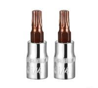 Yelvera for s2 Alloy Steel T30 Socket 3/8 Drive 2pcs for s2 Alloy Steel | Precision chamfered ends, for smooth insertion, prevents falling, ideal for automotive work