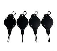 Yelvera Four Pack Adjustable Plant Hanger With 10kg Load Capacity For Indoor Outdoor Spaces Including Balconies Patios Porches And Gardens(Black Carabiner)