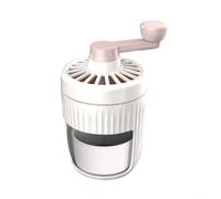 Yelvera Hand Operated Ice Shaver Manual Machine for Snow Cones Lightweight Portable Design ABS Stainless Steel 23x13cm Pink Green No Electricity Needed for Home Outdoor Picnic Party(Pink)