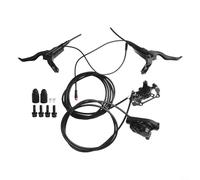 Yelvera Hydraulic Disc Brake Caliper Set For Kugoo G-booster Es3 For Dualtron Ultra For Eagle Pro, Aluminum Alloy For Double Piston With 160mm Adapter Black(front+rear)