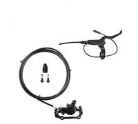 Yelvera Hydraulic Disc Brake Caliper Set For Kugoo G-booster Es3 For Dualtron Ultra For Eagle Pro, Aluminum Alloy For Double Piston With 160mm Adapter Black(left front brake)