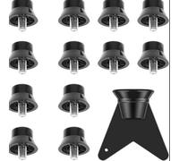 Yelvera Non-Slip Football Boot Spike Studs 12 Pack With 5mm Standard Thread For Soccer Cleats For Rugby Hiking Shoes Aluminum Alloy Replacement Traction Pins(Flat roof)