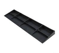Yelvera Plastic and Rubber Kerb Ramp 500x130x30mm Non-Slip Grid Design Threshold Ramp 30mm Height for Cars Bicycles Wheelchairs Scooters Uphill Transition Black(Black)