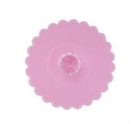 Yelvera Silicone Cup Lid For Glass Drink Cover Anti-Dust Leak-Proof Seal Keeps Warm Fresh Reusable Food-Grade Silicone 11x11x2.4cm Diamond Flower Pattern Airtight Seal Easy Use One Pack(Pink)
