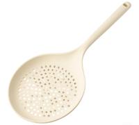 Yelvera Silicone Slotted Spoon With Thumb Rest And Non Slip Grip For Comfortable Use While Draining Noodles And Dumplings(A)