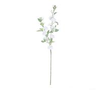 Yelvera Silk Camellia Floral Stem For Wedding Decoration Outdoor Landscape Home Interior Floral Arrangement Use(White)