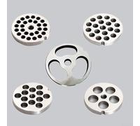 Yelvera Stainless Steel Meat Grinder Plate Accessory 69mm for 12 Type Commercial Grinders, Fits Most Models, Practical Kitchen Tool (12mm)