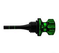Yelvera Sturdy Motorcycle Oil Dipstick Constructed From Aluminum Alloy With Anti-Slip Pattern For Confident Handling During Oil Level Assessments(Green)