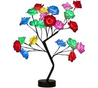 Yelvera USB Night Light With Rose Design For Bedroom Table Use, Neutral Aesthetic Compatible With Various Interiors(Color)