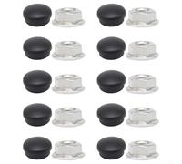 Yelvera Windscreen Wiper Nut Cap Cover Kit 20pcs Black Plastic OE 5N0955205 for A1 for A3 for A4 A5 for A6 A7 A8 Q3 Q5 RS3 RS5 Replacement Easy Install Car Accessory