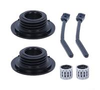 Yelvera Worm Gear Oiler Oil Line Hose Kit for 455 455 for RANCHER 455E 460 Chainsaw Includes 2 Greased Worm Gears 2 Oil Pipes 2 Pump Small Gears OEM Fit Plastic Black Easy Maintenance(B)