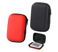 Yelvornic 2 Pcs Playing Cards Case, Waterproof Scratch Resistant Holder, Practical Playing Card Game Box Holder Storage Box for Outdoor Camping (Red, Black)