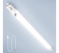 Yelyee 30W LED Batten Light, 3FT/90cm with Motion Sensor-6500K Daylight White, IP65 Waterproof Linkable Strip Light for Garage, Workshop, Shed, Office Ceiling Lighting