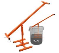 Yelyee Wheelie Bin Compactor Manual Rubbish Press for 120L and 240L Adjustable Height Bins Compactor Waste Recycling Hand Tool for Home Garden Restaurant Community Sanitation（orange）