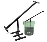 Yelyee wheelie Bin Compactor,Manual Rubbish Press for 120L and 240L Wheelie Bins,Adjustable Height Bin Compactor,Waste Recycling Hand Tool for Home Garden Restaurant Community Sanitation（black）