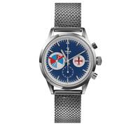 YEMA Yachtingraf Chronograph Steel Hybrid Mechanical Blue Quartz Men's Watch