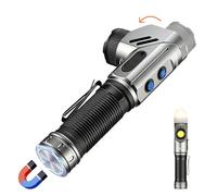Yemao 90-Degree Tactical Torch Rechargeable, 1600 High Lumen Magnetic Work Torch, 6 Modes Waterproof Pocket Light for Home, Outdoor & Emergency