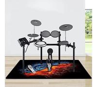 YEMELI Drum Rug,Drum Mat, Non-Slip Soundproof Carpet, Professional Rectangle Electronic Jazz Drum Kit, For Bass Drum Snare And Other Musical Instrument Mat-A-200 x 160 cm
