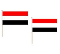 YEMEN FLAG 12'' x 18'' wood stick - YEMENI FLAGS 30 x 45 cm - BANNER 2x3 in with pole - AZ FLAG