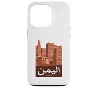 Yemen Skyscrapers Ancient Architecture Arabic Calligraphy Case for iPhone 13 Pro