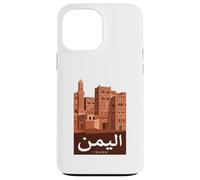 Yemen Skyscrapers Ancient Architecture Arabic Calligraphy Case for iPhone 13 Pro Max