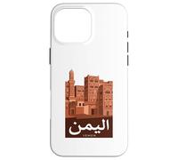 Yemen Skyscrapers Ancient Architecture Arabic Calligraphy Case for iPhone 16 Pro Max