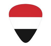 Yemeni flag Guitar picks 12 pieces, ABS material, smooth edges, comfortable feel, 3 optional thicknesses
