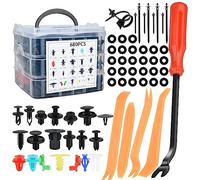 Yemetey 680 Pcs Car Trim Clips & 5 Pack Trim Removal Tools, Plastic Clips Trim Tool for Auto Interior Repair, Plastic Rivets Retainer Clips, Car Trim Removal Kit