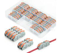 Yemetey Wire Nut Connectors, 34Pcs Butt Splice 12-28 AWG, Compact Space Saving, Flame Retardant Nylon PA66, 400V 32A, for Quick Connect Wires