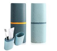 Yemiany Toothbrush Case, Toothbrush Holder Travel, 2 Pieces Scandinavian Style Plastic Toothbrush Covers with Diamond Shaped Surface, Suitable for Family, Students, Travelling Camping Use