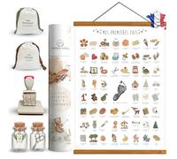 Yemma Shell - My First Time Stamp Poster: Birth Gift for Baby Girl Boy, Baby Shower, Souvenir Box for Parents and Young Mum