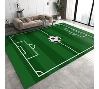YEMYOR A Vibrant and Youthful Green Football Field Carpet, Flourishing Adolescent and Children's Room Decorative Area Rugs, Apply to Living Room Bedroom Kitchen Dining Room Kid Room Balcony-60x100cm